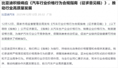 国家发文禁止亏本卖车 多家车企响应