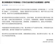 <strong>国家发文禁止亏本卖车 赛力斯：严格杜绝成本倒</strong>